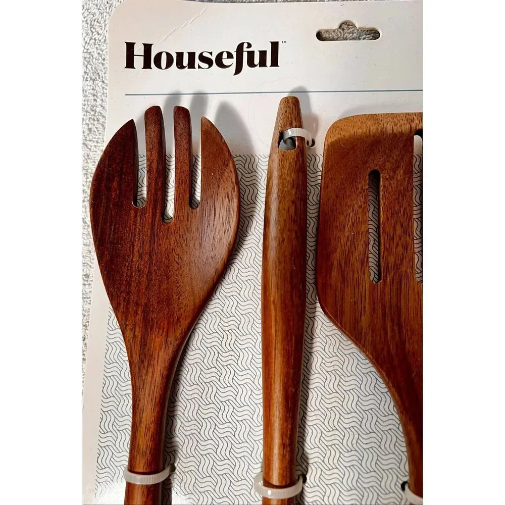 Houseful 4-Piece Acacia Wood Kitchen Tool Cooking Utensil Set New